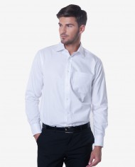 Regular Fit White Pinpoint Oxford Cotton Shirt – Cutaway Collar 1