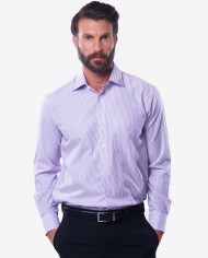 Regular Fit Pink Stripe Cotton Shirt – Cutaway Collar 1