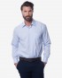 Regular Fit Light Blue Herringbone Twill Cotton Shirt - Classic Point Collar
