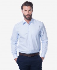 Regular Fit Light Blue Fil-aFil Easy Iron Cotton Shirt – Classic Point Collar 1
