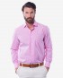 Tailored Fit Pink & White Gingham Cotton Shirt - Cutaway Collar