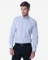 Tailored Fit Black & Blue Tattersall Cotton Shirt - Button-Down Collar