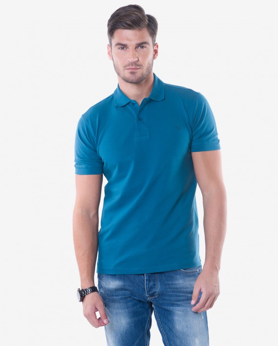 Kal Jacobs Classic Fit Turkish Teal Polo Shirt