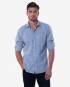 Tailored Fit Navy Blue & Grey Tattersall Bamboo Shirt