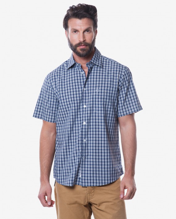 Regular Fit Black & Grey Check Bamboo Shirt 1