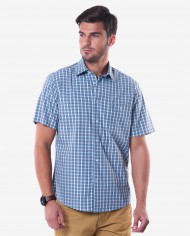 Regular Fit Blue & Grey Check Bamboo Shirt 1