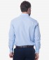 Regular Fit White & Blue Check 120s Cotton Twill Shirt - Cutaway Collar