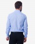Regular Fit Blue & White Bengal Stripe Cotton Shirt - Classic Point Collar