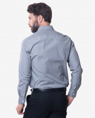 Tailored Fit Ash Grey Fil-a-Fil Cotton Shirt – Classic Point Collar 2