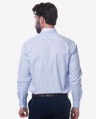 Regular Fit Light Blue Herringbone Twill Cotton Shirt – Classic Point Collar 2