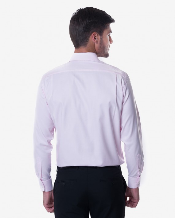 Regular Fit Light Pink Fil-a-Fil Easy Iron Cotton Shirt – Classic Point Collar 2