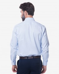 Regular Fit Light Blue Fil-aFil Easy Iron Cotton Shirt – Classic Point Collar 2