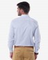 Tailored Fit Blue & Gold Striped Twill Easy Iron Cotton Shirt - Cutaway Collar
