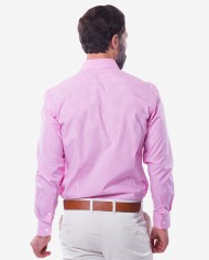 Tailored Fit Pink & White Gingham Cotton Shirt – Cutaway Collar 2