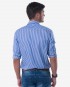 Tailored Fit Blue & White Shadow Stripe Cotton Shirt