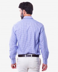 Tailored Fit Blue & Pink Gingham Bamboo Shirt 2
