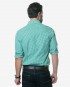 Tailored Fit Green & White Gingham Cotton Shirt