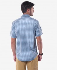 Regular Fit Blue & Grey Check Bamboo Shirt 2