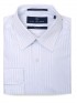 Regular Fit White & Blue Striped Bamboo Shirt