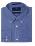 Tailored Fit Blue & White Pin Check Bamboo Shirt