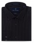 Tailored Fit Black & White Pin Striped Bamboo Shirt