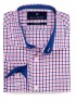 Tailored Fit Pink Blue Tattersall Check Cotton Shirt