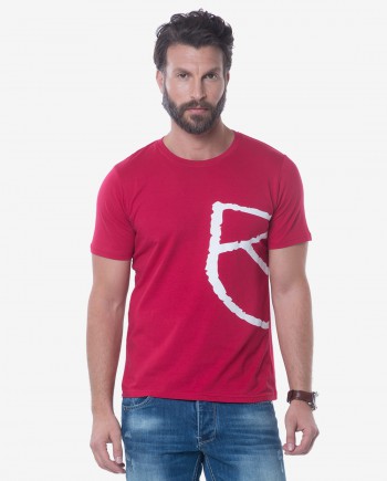 Trim Fit Red Cotton Jersey T-shirt