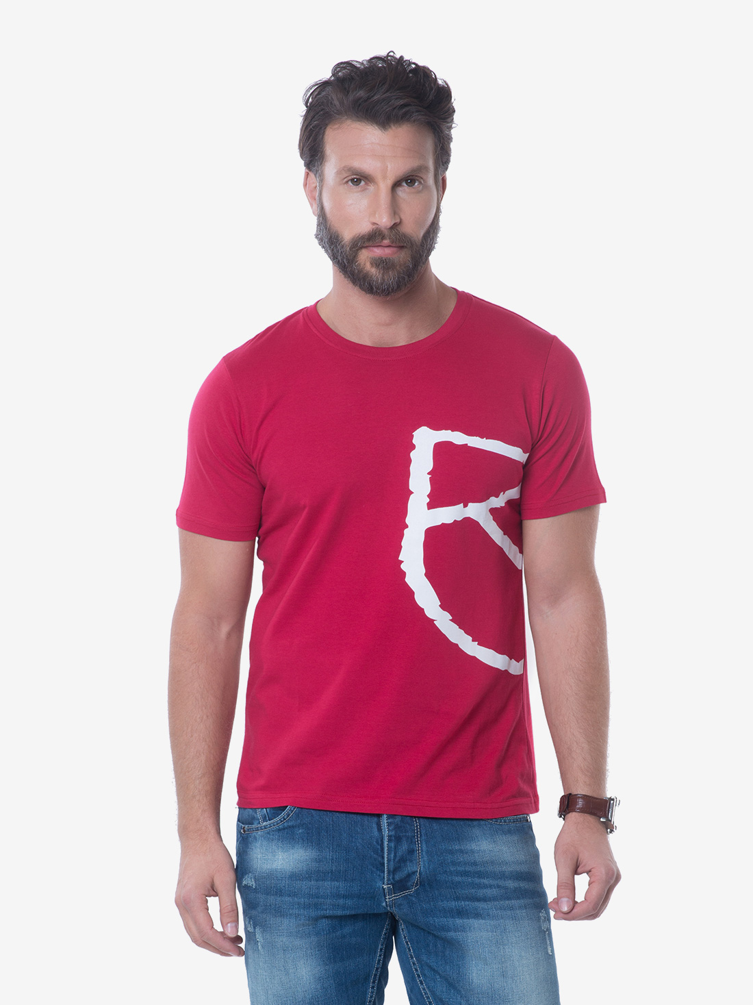 Slim Fit Red T-shirt - Kal Jacobs