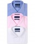 Tailored Fit White, Blue & Pink Twill Cotton Shirts – Set of 3